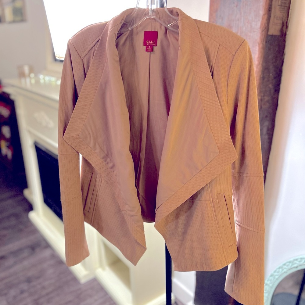 Genuine Leather Pinky - Nude Jacket